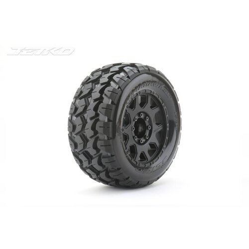 Jetko 1/8 MT 3.8 EX-TOMAHAWK/Claw Rim/Black/Medium Soft/Glued/Blted