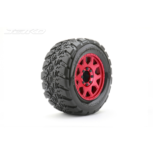 Jetko 1/8 MT 3.8 EX-KING COBRA/Claw Rim/Metal RED/Medium Soft/Glued/Blted