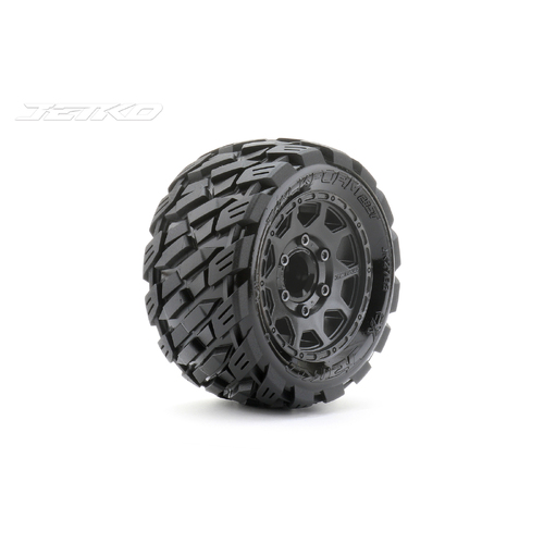 Jetko 1/10 ST 2.8 EX-ROCKFORM Tyres (Claw Rim/Black/Medium Soft/17mm) [2703CBMSGNB4]