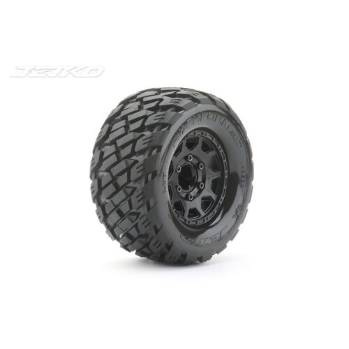 Jetko 1/10 MT 2.8 EX-ROCKFORM/Claw Rim/Black/Medium Soft/Glued