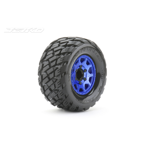 Jetko 1/10 MT 2.8 EX-ROCKFORM Tyres (Claw Rim/Metal Blue/Medium Soft/12mm 0 o/s) [2803CLMSGNB1]