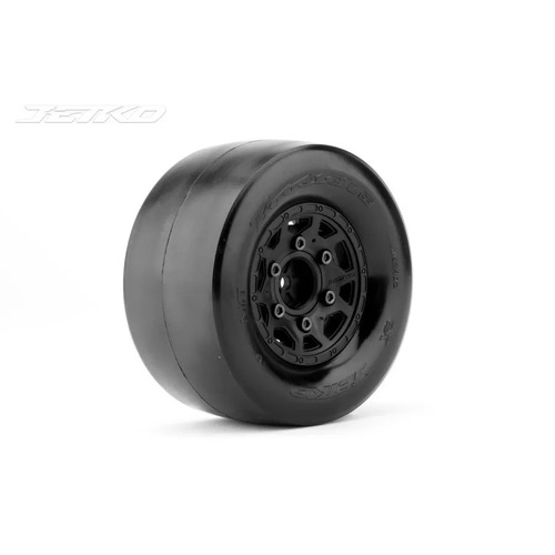 Jetko 1/10 DR Booster RR Rear Tyres (Claw Rim/Black/Super Soft/12mm/Belted) (2pcs) [2902CBSSGBB1]