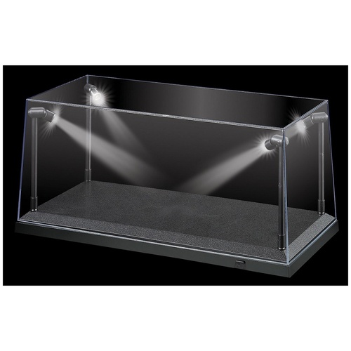 King Creation - 1/18 Black LED Display Case (L) 35.5cm x (W) 15.6cm x (H) 16cm - KC9920