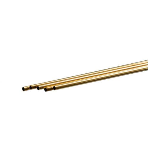 K&S Precision Metals - Brass Tube Round 9/16in OD x 0.014 x 12in 1pc - #8141