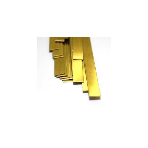 K&S Precision Metals - Brass Strip 0.5mm x 6mm x 300mm 3pieces - #9840