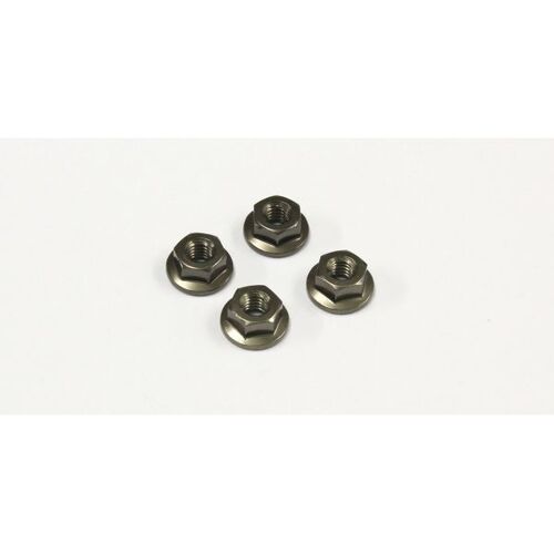 Kyosho - Nut(M4x4.5)Flanged (Aluminum/Gunmetal/4p