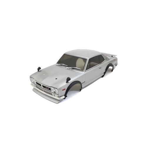 Kyosho NISSAN SKYLINE 2000GT-R(KPGC10) TUNED VERSION SILVER DECORATION BODY SET [FAB606SL]