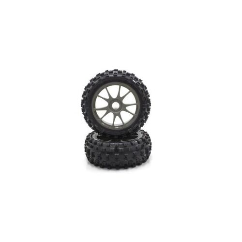 Kyosho - 10-Spoke Wheel with Tire(Gunmetal/KC/2pcs)