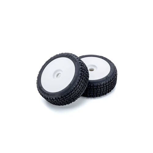 Kyosho - Dish Wheel with Tire (White/K-BLOX/2pcs)