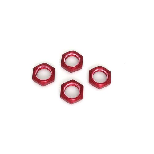 Kyosho - Wheel nut with nylon(Red/4pcs)