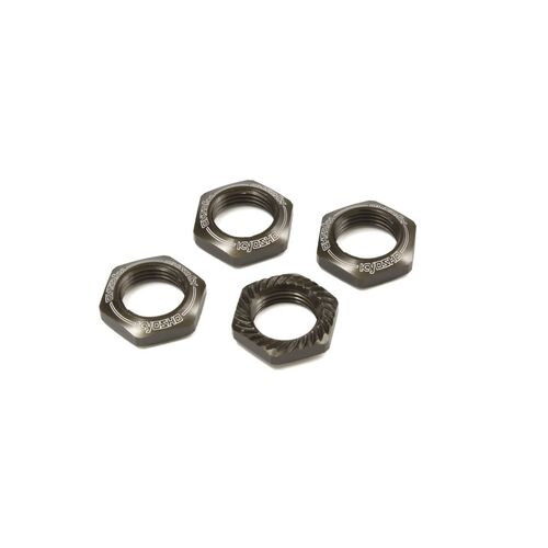 Kyosho - Wheel Nut (Gunmetal/4pcs/for Serration)