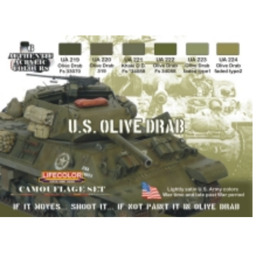 Life Colour - US Olive Drab Paint Set