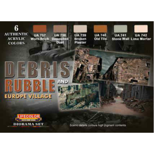 Lifecolor - Paint Set - Debris & Rubble 