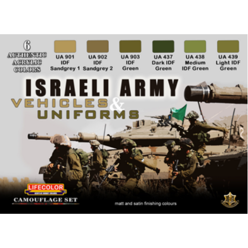 Lifecolor - Paint Set - Idf Vehicles & Uniforms