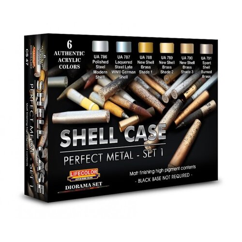 Lifecolor Shell Case Metal Colour Set 1 Acrylic Paint Set