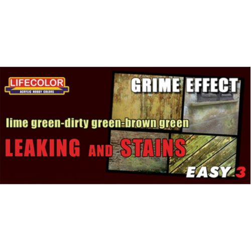 Lifecolor - Grime Effect Paint Set - Leaking & Stains