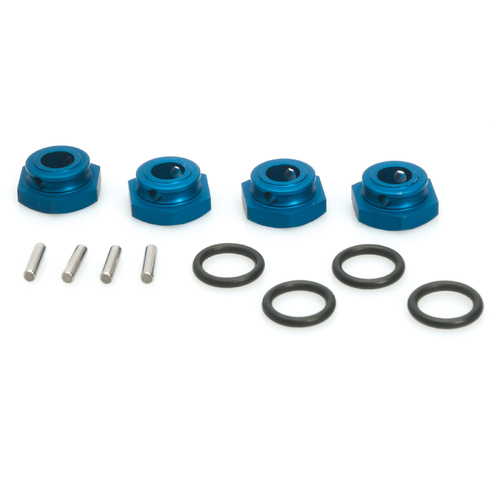 LRP 124600 Aluminium Wheel-Adapter blue (4pcs) - S10 Blast