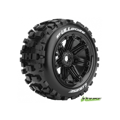 Pioneer - 1/8 St Bulldoze Rim And Tyre Blk