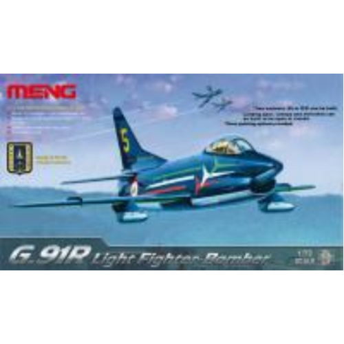 Meng - 1/72 G.91R Light Fighter-Bomber Without Badge of FRECCE Tricolori Plastic Model Kit