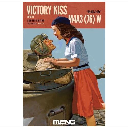 Meng - 1/35 Victory Kiss M4A3 (76) W Limited Edition Plastic Model Kit