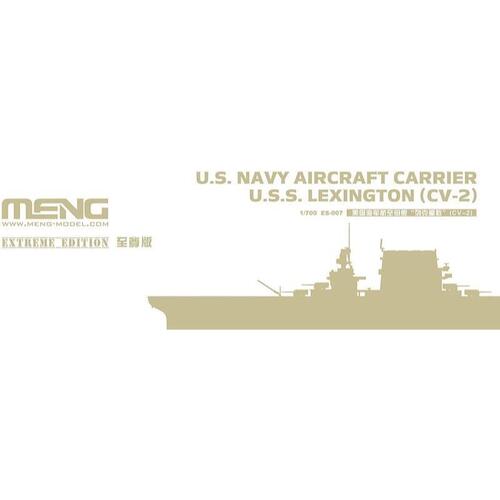 Meng - 1/700 U.S. Navy Aircraft Carrier U.S.S. Lexington (Cv-2) Extreme Edition Plastic Model Kit