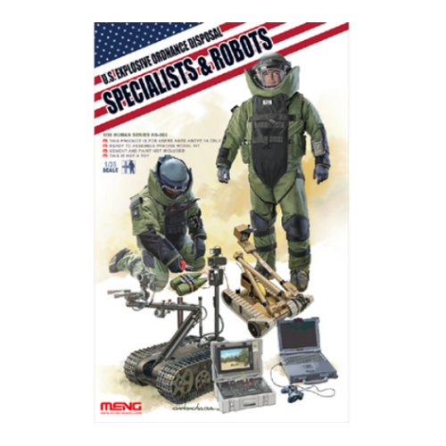 Meng - 1/35 U.S. Explosive Ordnance Disposal Specialists & Robots Plastic Model Kit