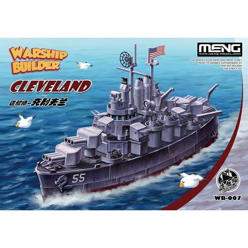 Meng - Warship Builder Cleveland (Cartoon Model) Plastic Model Kit