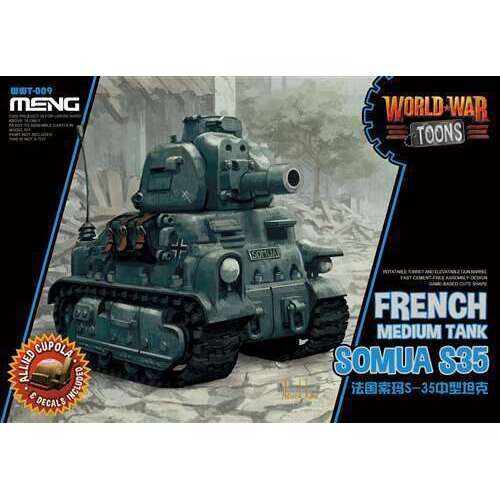 Meng - French Medium Tank Somua S-35 (Cartoon Model) Plastic Model Kit