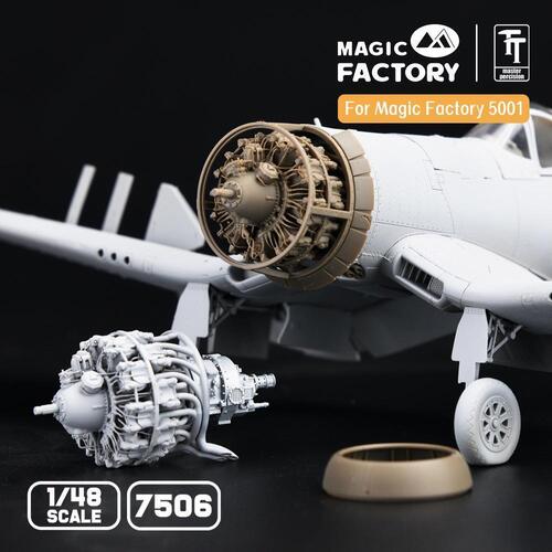 Magic Factory - 1/48 P&W R-2800 Engine On Plane Version (3D printed)