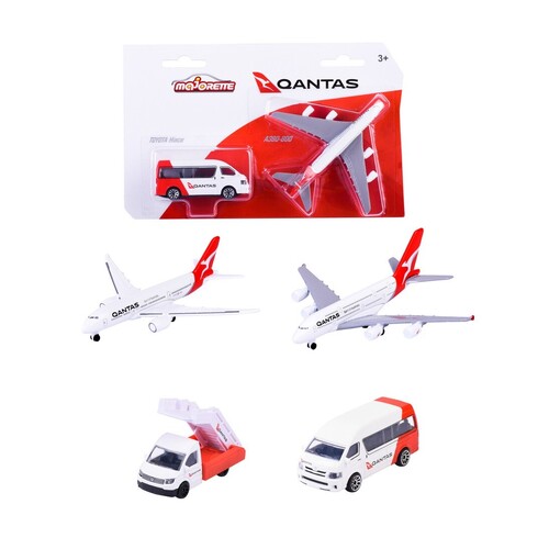 Majorette - QANTAS PLANE AND VEHICLE  (1 Pce)