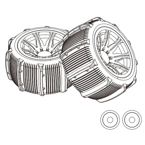 MJX 14210 Paddle Tire (2Pcs)