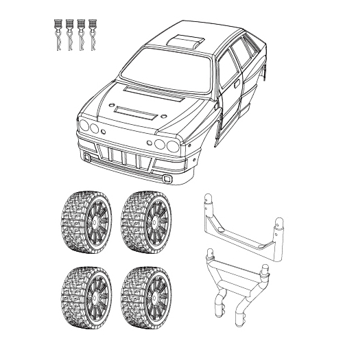 MJX 14302 Lancia Delta Body Shell [1430B]