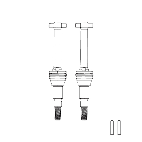 MJX Metal F/R CVD Shafts Pair [14410]