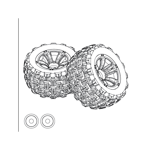 MJX -  Truggy tyres [16300B]