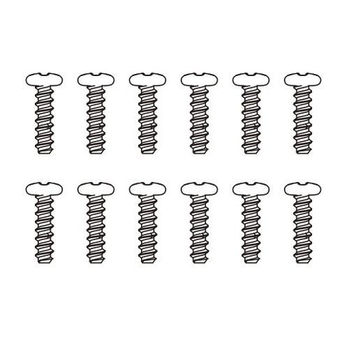 MJX Round Head Flat Tail Screws (12Pcs)