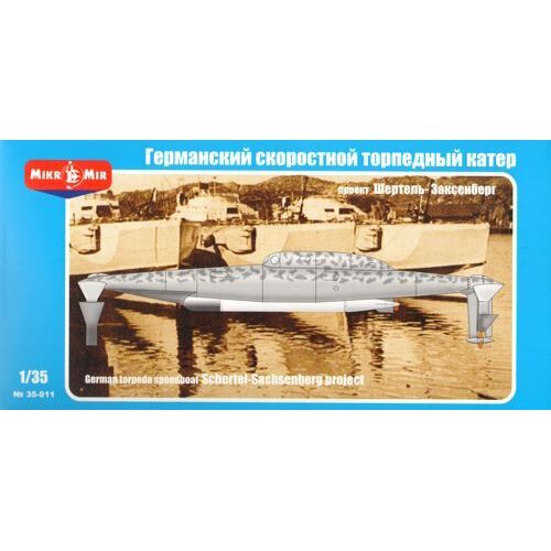 Micromir 1/35 German Torpedo speedboat SHERTEL Sachsenberg project March Plastic Model Kit