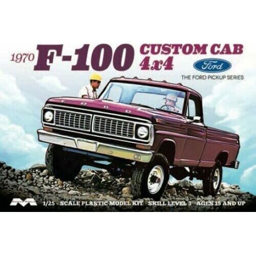 Moebius 1/25 1970 F-100 Ford Custom Cab Truck Plastic Model Kit [1230]