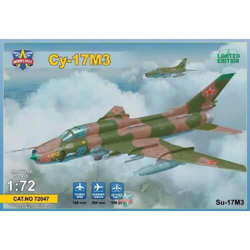 ModelSvit 72047 1/72 Sukhoi Su-17M3 Advanced fighter-bomber (3 camos) Plastic Model Kit