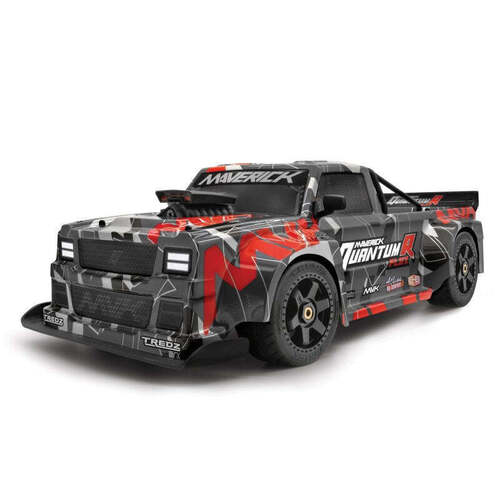 Maverick QuantumR Race Truck Body (Black/Red)  - MV150319