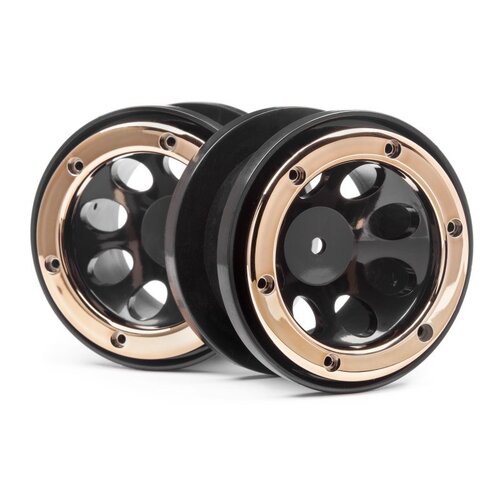 Maverick WHEELS W/GOLD BEADLOCKS (2PCS)  - MV25065