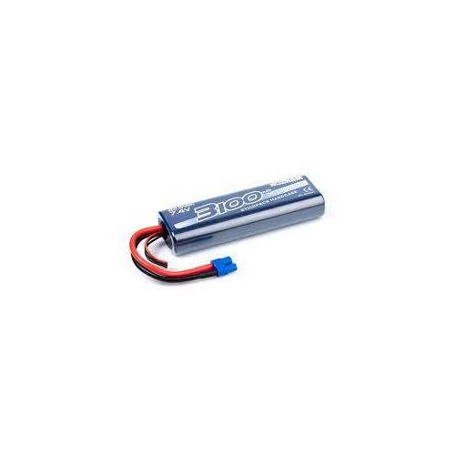 NOSRAM 3100MAH 50C - STD ROUND STICK HARD CASE 7.4V LIPO BATTERY WITH EC3 PLUG - NOS999301-EC3