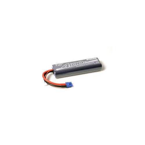 NOSRAM 4100MAH 50C - STD ROUND STICK HARD CASE 7.4V LIPO BATTERY WITH EC3 PLUG - NOS999302-EC3