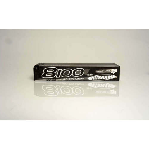 NOSRAM HV LCG STOCK SPEC GRAPHENE-4 8100MAH 135C - STD STICK HARD CASE 7.6V LIPO BATTERY - NOS999656