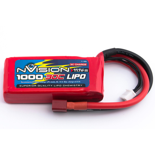 Nvision - 11.1V 1000Mah 30C Soft Case Lipo