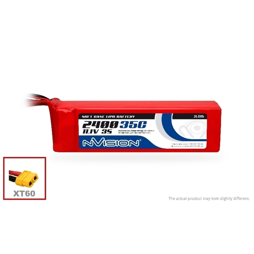 LiPo 2400mAh 3S 11.1V 35C (XT60 plug)