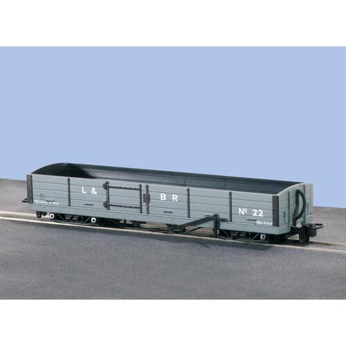 Peco -  OO-9 L&B 8T Bogie Open Wgn Grey - GR230