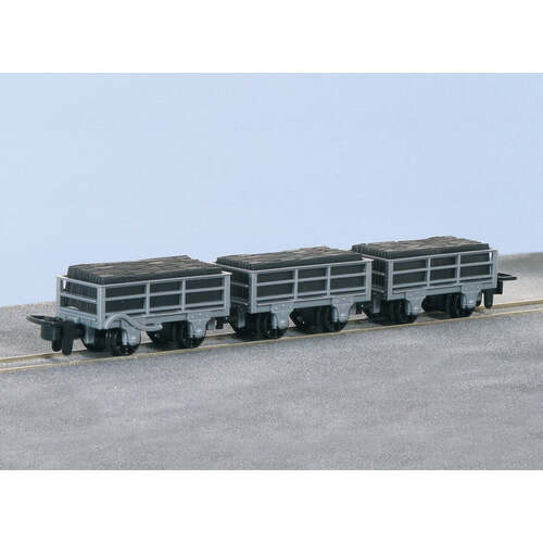 Peco -  OO-9 Slate Wagons(2)Unbraked(1)Braked - GR321