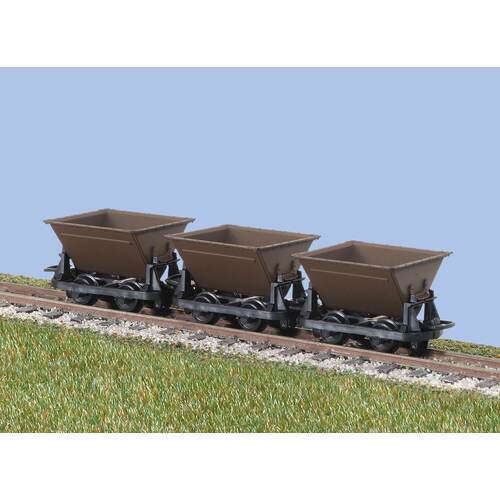 Peco -  OO-9 Side Tipping Wagons (3) - GR330