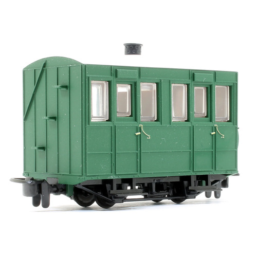 Peco -  OO-9 GVT 4wheel encl.side coach Green - GR500UG