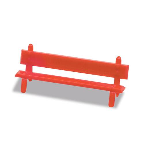 Peco - HO/OO Platform Seats Red (12) - LK26